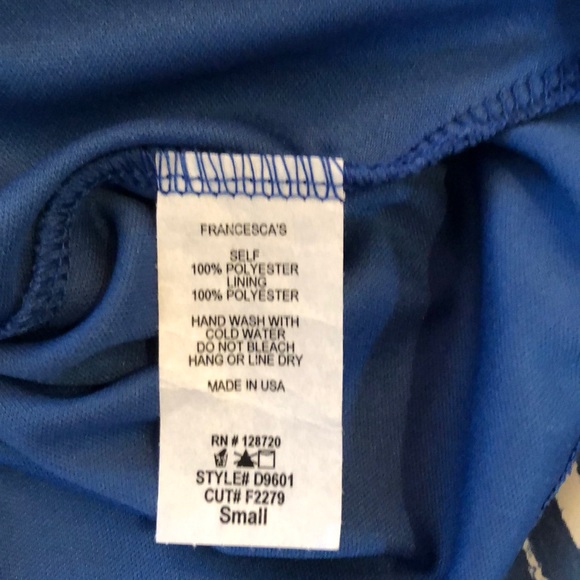 NWT blue and cream Francescas dress - Picture 6 of 6